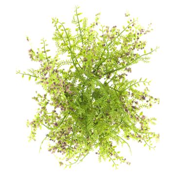 Artificial fern TIANZHI with gaultheria berries, green-purple, 12"/30cm