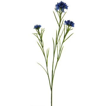 Artificial cornflower branch NAWEN, blue, 26"/65cm