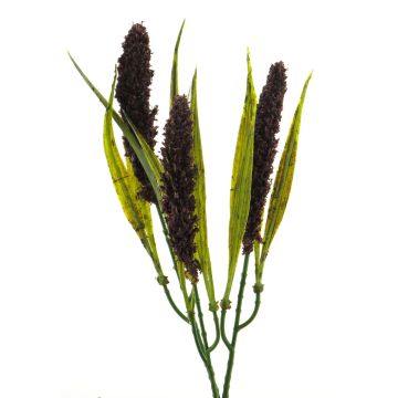 Artificial pennisetum DEMIN, panicles, dark purple, 11"/28cm