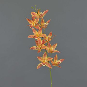 Decorative cymbidium orchid branch YAMEI, orange-yellow, 31"/80cm Decorative cymbidium orchid branch YAMEI, orange-yellow, 31"/80cm