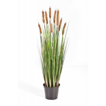 Fake foxtail grass FREDERIK with panicles, green-brown, 3ft/90cm