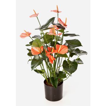 Artificial anthurium bush LEVANA, pink, 31"/80cm, Ø3.1"x4"/8x10cm Artificial anthurium bush LEVANA, pink, 31"/80cm, Ø3.1"x4"/8x10cm