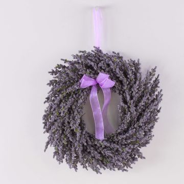 Artificial lavender wreath YLVIE, violet, Ø10"/25cm