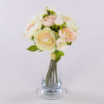 Bouquet of silk ranunculus TONIE, white-pink, 8"/20cm, Ø8"/20cm Bouquet of silk ranunculus TONIE, white-pink, 8"/20cm, Ø8"/20cm
