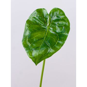 Artificial anthurium leaf GÜLSAH, green, 26"/65cm Artificial anthurium leaf GÜLSAH, green, 26"/65cm