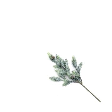 Decorative branch spruce NAGORI with cones, frosted, 14"/35cm Decorative branch spruce NAGORI with cones, frosted, 14"/35cm