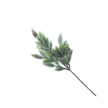 Decorative branch spruce NAGORI with cones, frosted, 20"/50cm Decorative branch spruce NAGORI with cones, frosted, 20"/50cm