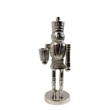 Nutcracker Decorative Figure RUNAR, silver, 11,5x11x30cm