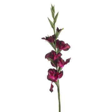 Artificial Gladiolus KIVANA, dark violet, 90cm