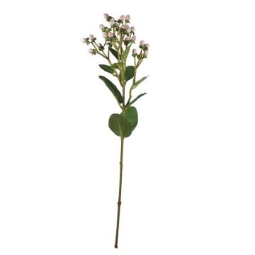 Artificial branch St John's wort TAVIRA with fruits, pale pink, 26"/65cm