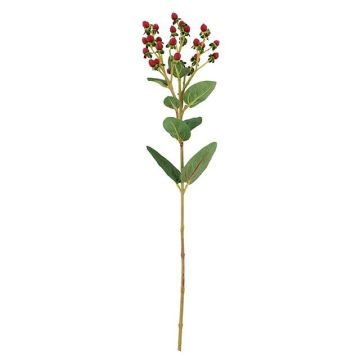 Artificial branch St John's wort TAVIRA with fruits, red, 26"/65cm