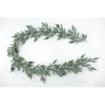 Decorative garland spruce NAGORI with cones, frosted, 6ft/190cm, Ø5.9"/15cm Decorative garland spruce NAGORI with cones, frosted, 6ft/190cm, Ø5.9"/15cm