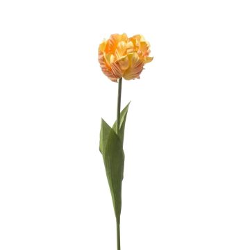 Artificial parrot tulip LIOMARA, yellow-peach, 26"/65cm