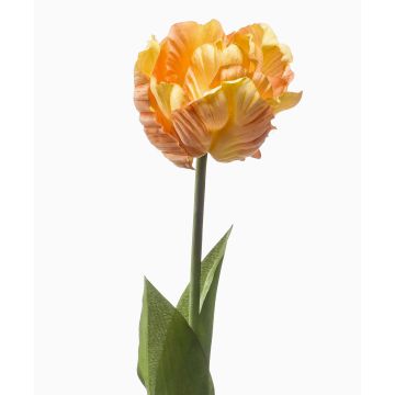 Artificial parrot tulip LIOMARA, yellow-peach, 26"/65cm