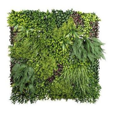 Artificial mat / hedge MAIKAI, crossdoor, green-red, 3ftx3ft/100x100cm