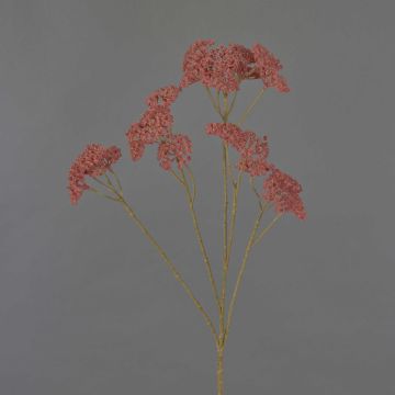 Decorative yarrow branch ORTEGA, dusky pink, 30"/75cm, Ø2.8"-5.1"/7-13cm Decorative yarrow branch ORTEGA, dusky pink, 30"/75cm, Ø2.8"-5.1"/7-13cm