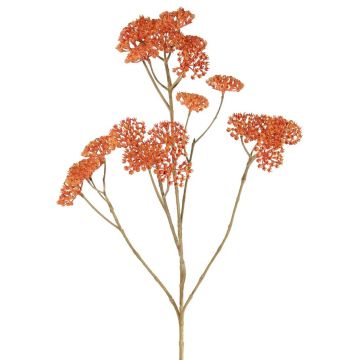 Decorative yarrow branch ORTEGA, orange, 30"/75cm, Ø2.8"-5.1"/7-13cm Decorative yarrow branch ORTEGA, orange, 30"/75cm, Ø2.8"-5.1"/7-13cm