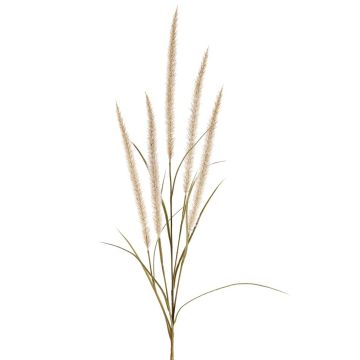 Decorative AREVALO feather grass branch with panicles, cream, 4ft/135cm Decorative AREVALO feather grass branch with panicles, cream, 4ft/135cm