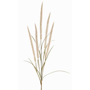 Decorative AREVALO feather grass branch with panicles, cream, 4ft/135cm Decorative AREVALO feather grass branch with panicles, cream, 4ft/135cm