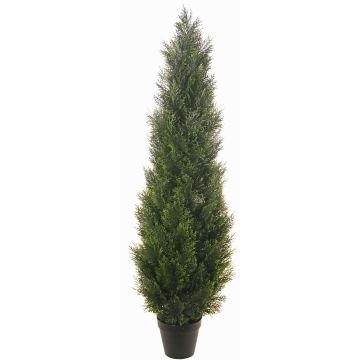 Artificial thuja ODINE in decorative pot, crossdoor, green, 5ft/150cm Artificial thuja ODINE in decorative pot, crossdoor, green, 5ft/150cm