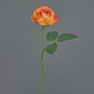 Artificial rose GABI, orange, 30 cm, Ø6 cm