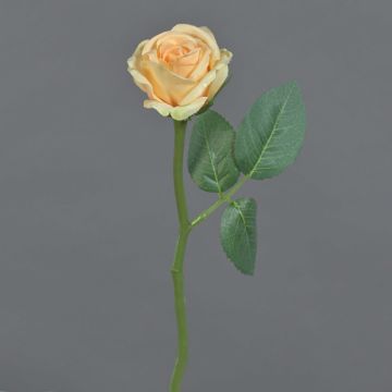 Artificial rose ‘GABI’, peach-cream, 30 cm, Ø 6 cm