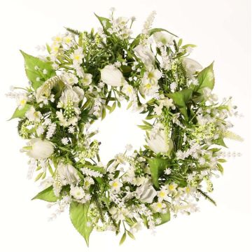 FEDORA summer decorative wreath, lavender, lathyrus, white, Ø30cm