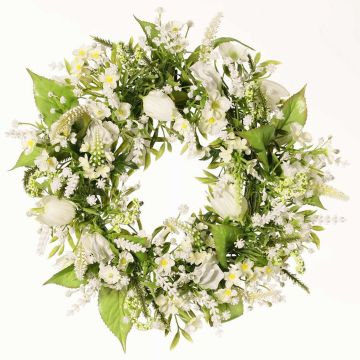 Summer decorative wreath FEDORA, lavender, lathyrus, white, Ø12"/30cm Summer decorative wreath FEDORA, lavender, lathyrus, white, Ø12"/30cm