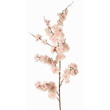 Decorative Japanese ornamental cherry branch ZORYA with blossoms, pink-cream, 125cm
