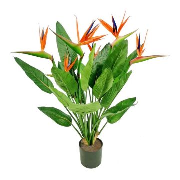 Artificial Strelitzia KUSUMA, orange-purple, 100cm