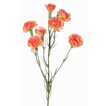 Artificial carnation branch PIARA, salmon, 60cm, Ø3–5cm
