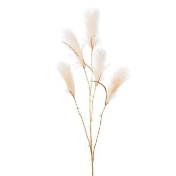 Decorative LOMTA sand reed branch with panicles, cream-gold, 4ft/130cm Decorative LOMTA sand reed branch with panicles, cream-gold, 4ft/130cm