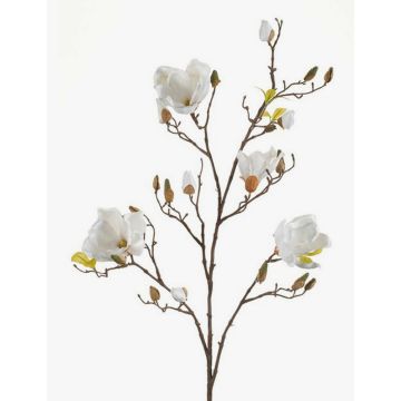 Fake magnolia spray LILO, cream, 4ft/110cm, Ø2"-3.5"/5-9cm