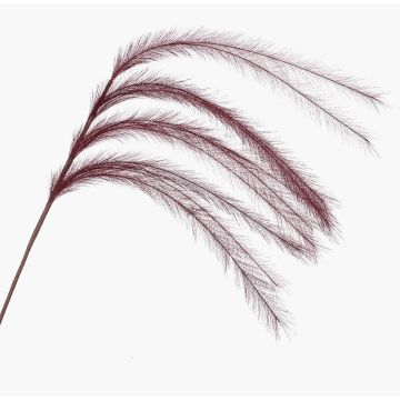 Artificial branch Feather grass panicles LUMINIA, burgundy red, 4ft/135cm