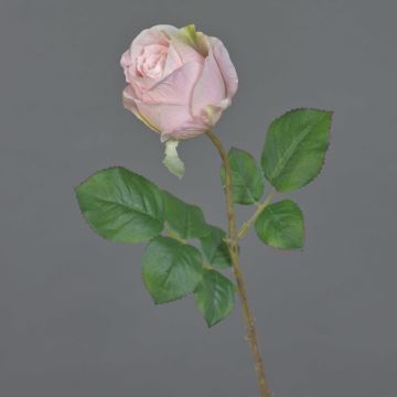 Artificial rose POPI, pale pink, 22"/55cm
