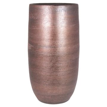 AGAPE flower vase, ceramic, with grain pattern, copper, 50 cm, Ø24.5 cm