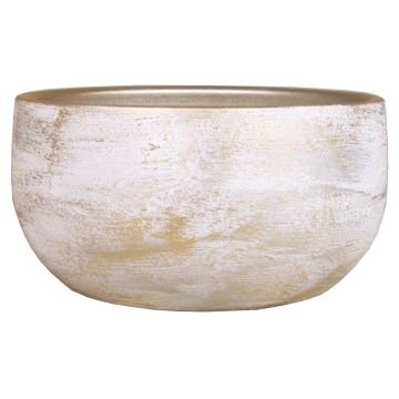 AETIOS flower bowl, ceramic, colour gradient, white-gold, 13cm, Ø28cm