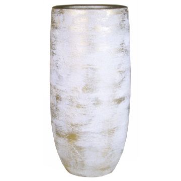 AETIOS vase, ceramic, colour gradient, white-gold, 45 cm, Ø20 cm