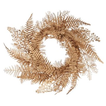 Decorative fern wreath ALASEJA, gold, Ø18"/45cm Decorative fern wreath ALASEJA, gold, Ø18"/45cm