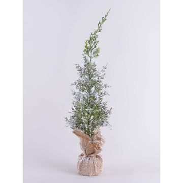 Artificial cedar ANGARA in jute bag, snow-covered, green-white, 24"/60cm Artificial cedar ANGARA in jute bag, snow-covered, green-white, 24"/60cm