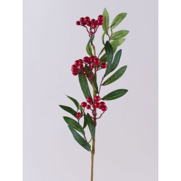 Plastic rowan branch BERNFRIEDE with fruits, red, 22"/55cm Plastic rowan branch BERNFRIEDE with fruits, red, 22"/55cm