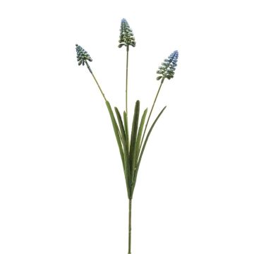 Artificial branch grape hyacinth ROPINA, blue-green, 22"/55cm Artificial branch grape hyacinth ROPINA, blue-green, 22"/55cm