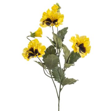 Artificial branch pansy SKAILA, yellow, 22"/55cm Artificial branch pansy SKAILA, yellow, 22"/55cm
