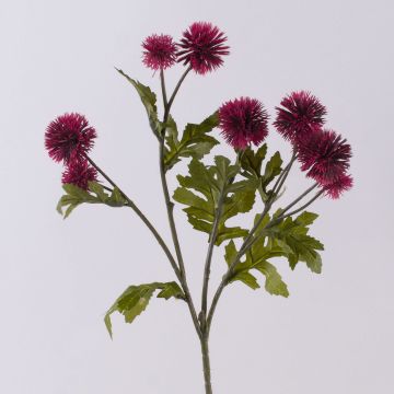Artificial safflower flower branch TRUDBERTA, dry look, burgundy red, 22"/55cm, Ø1.2"-1.6"/3-4cm Artificial safflower flower branch TRUDBERTA, dry look, burgundy red, 22"/55cm, Ø1.2"-1.6"/3-4cm