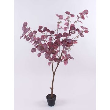 Decorative tree Eucalyptus WISCHERA, fruits, artificial trunk, decorative pot, burgundy-grey, 4ft/120cm Decorative tree Eucalyptus WISCHERA, fruits, artificial trunk, decorative pot, burgundy-grey, 4ft/120cm