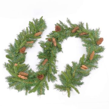 Fake Fir garland ALFRED, cones, UV-resistant, hardly inflammable, 9ft/285cm, Ø 8"/18cm Fake Fir garland ALFRED, cones, UV-resistant, hardly inflammable, 9ft/285cm, Ø 8"/18cm