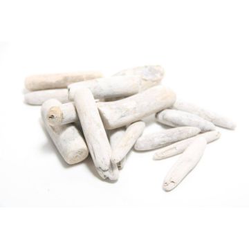 White-washed decorative accents WENDY, driftwood, 4–14 cm, 400 g