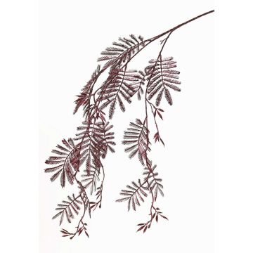 Artificial mimosa branch RENGU, dark red, 4ft/110cm Artificial mimosa branch RENGU, dark red, 4ft/110cm