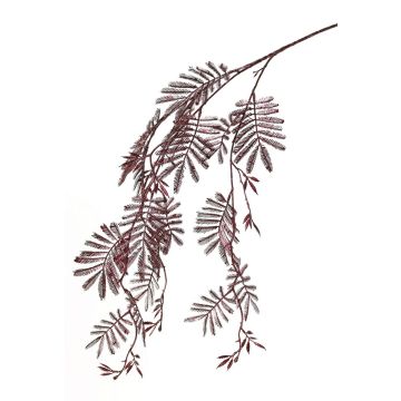 Artificial mimosa branch RENGU, dark red, 4ft/110cm Artificial mimosa branch RENGU, dark red, 4ft/110cm