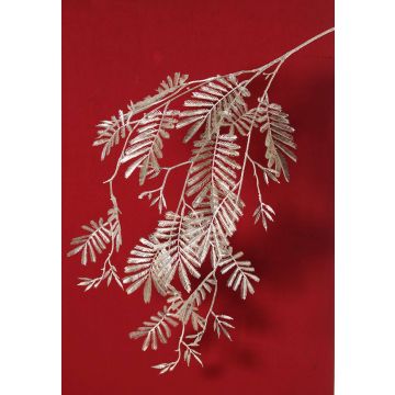 Artificial mimosa branch RENGU, silver, 4ft/110cm Artificial mimosa branch RENGU, silver, 4ft/110cm